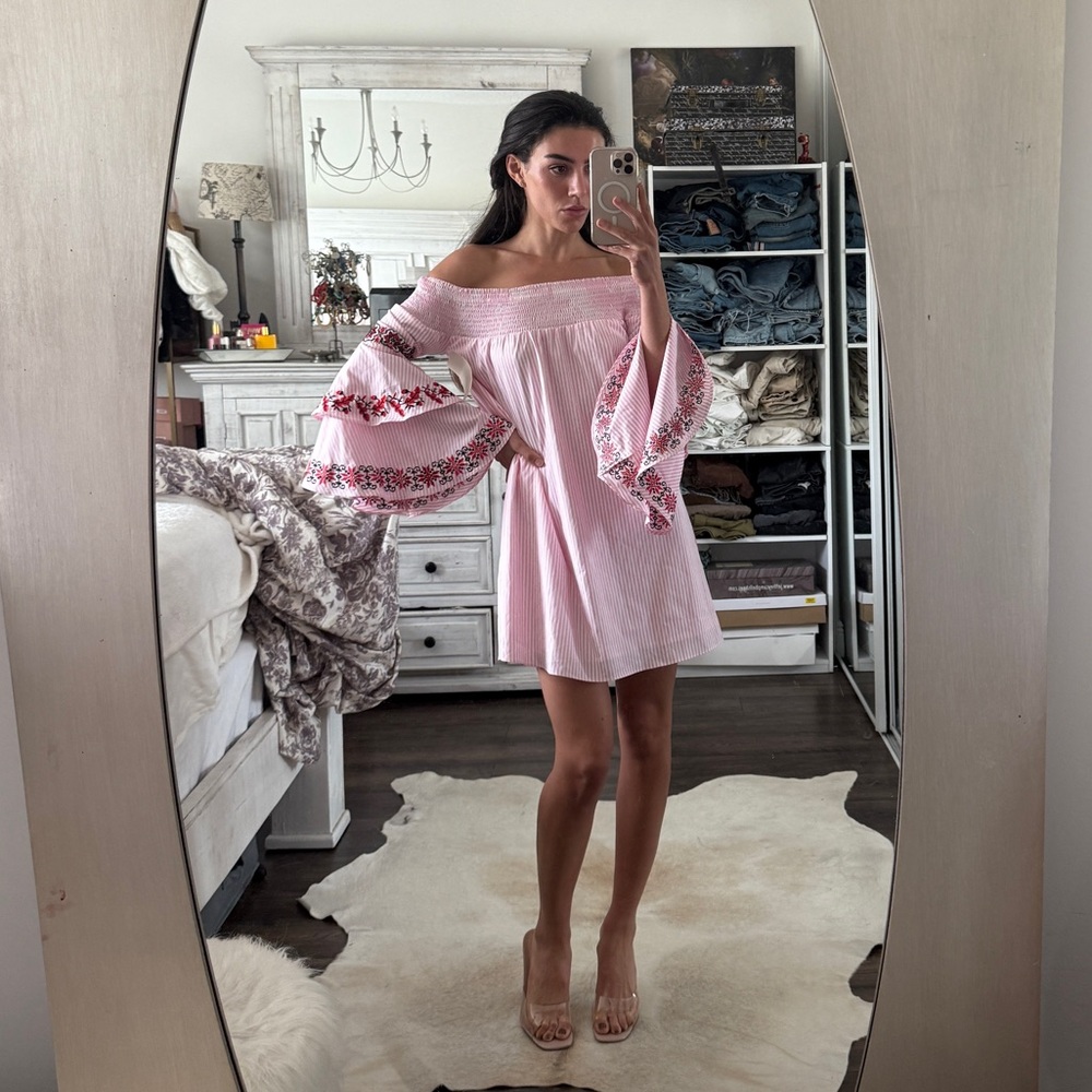 Vava by Joy Han Pink Strapless Dress